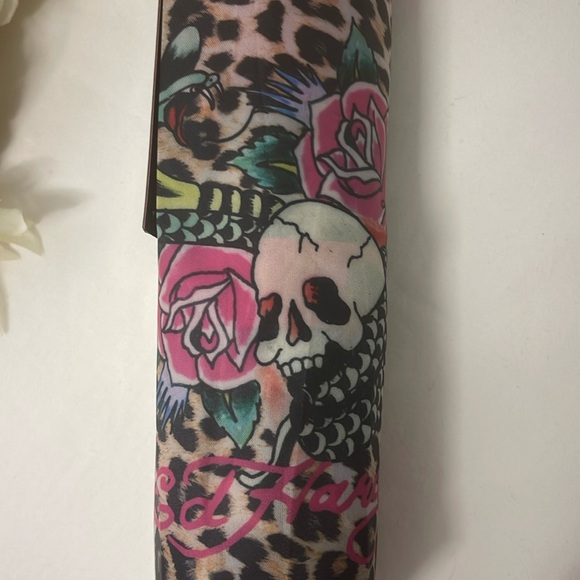 Ed Hardy Leopard Print Umbrella with Pink Accents NWT - Picture 4 of 6